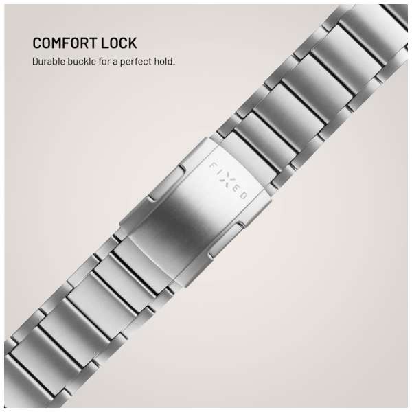 FIXED Titán óraszíj Garmin QuickFit 22mm okosórához, natural titanium