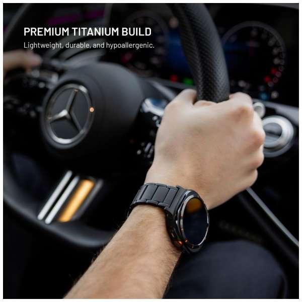 FIXED Titán óraszíj Garmin QuickFit 26mm okosórához, fekete