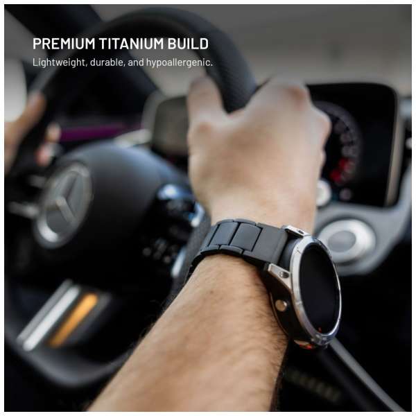 FIXED Titán óraszíj Samsung Galaxy Watch Ultra okosórához, fekete