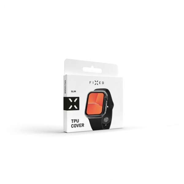 FIXED TPU gél tok az Apple Watch Series 9 41mm-es okosórához, átlátszó