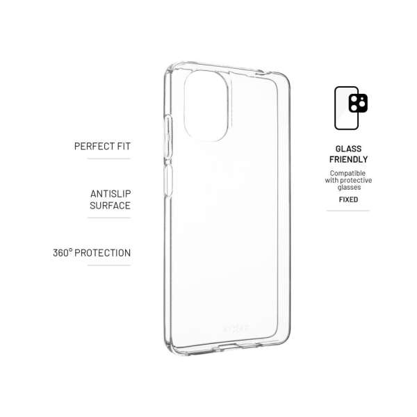 FIXED TPU gél tok a Motorola Moto G04/G24 készülékekhez, átlátszó FIXTCC-1293