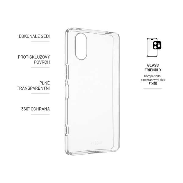 FIXED TPU gél tok Sony Xperia 5 V-hez, átlátszó
