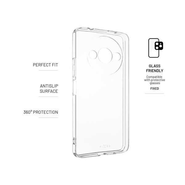 FIXED TPU gél telefontok Xiaomi Redmi A3 készülékhez, átlátszó FIXTCC-1345