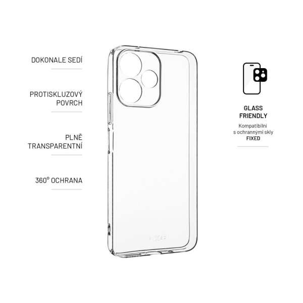 FIXED TPU gél tok Xiaomi Redmi Note 12R-hez, átlátszó