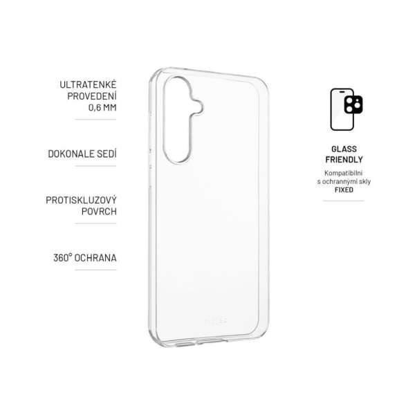 FIXED Skin ultravékony TPU gél tok Samsung Galaxy S23 FE-hez, 0,6 mm, átlátszó
