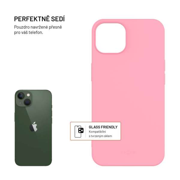 FIXED újrahasznosított anyagból készült TPU hátlap Apple iPhone 13 készülékhez, rózsaszín