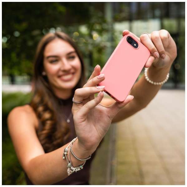 FIXED újrahasznosított anyagból készült TPU hátlap Apple iPhone 15 készülékhez, rózsaszín