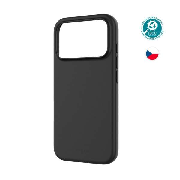 FIXED újrahasznosított anyagból készült TPU hátlap Apple iPhone 17 Pro készülékhez, fekete