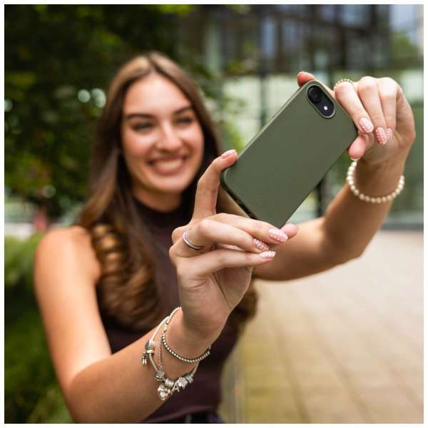 FIXED újrahasznosított TPU hátlap Apple iPhone 15 készülékhez, zöld