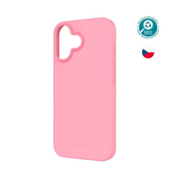 FIXED újrahasznosított TPU hátlap Apple iPhone 16 készülékhez, rózsaszín