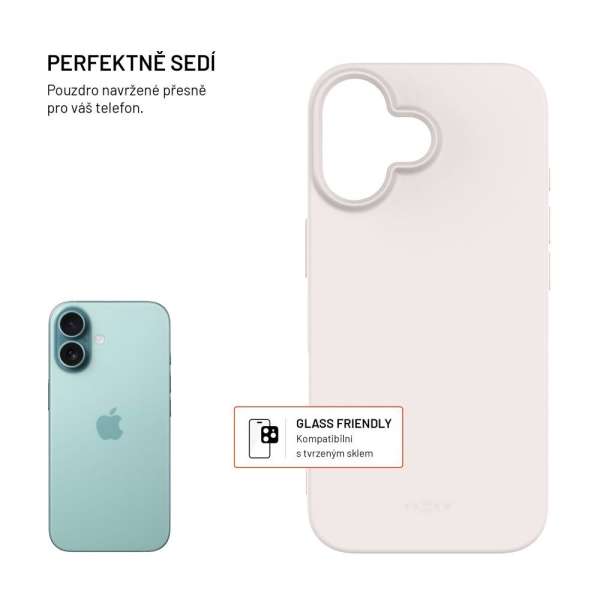 FIXED újrahasznosított TPU hátlap Apple iPhone 16 készülékhez, szürke