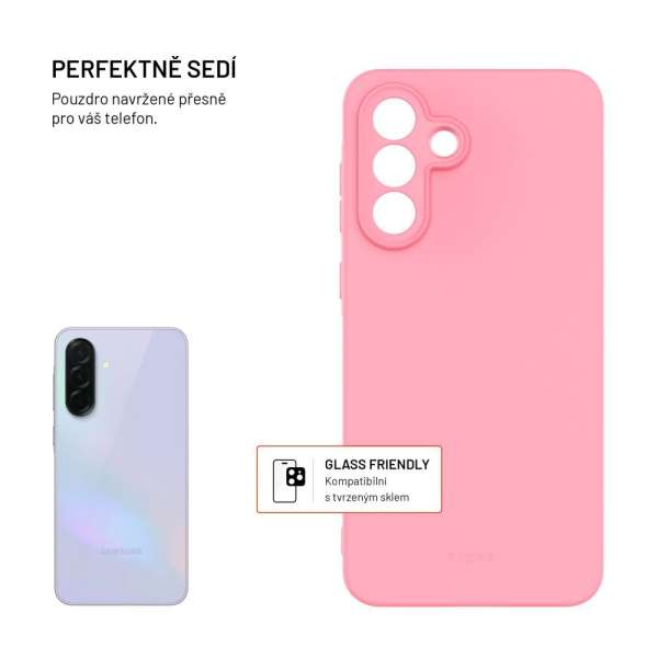 FIXED újrahasznosított TPU hátlap Samsung Galaxy A56 5G készülékhez, rózsaszín
