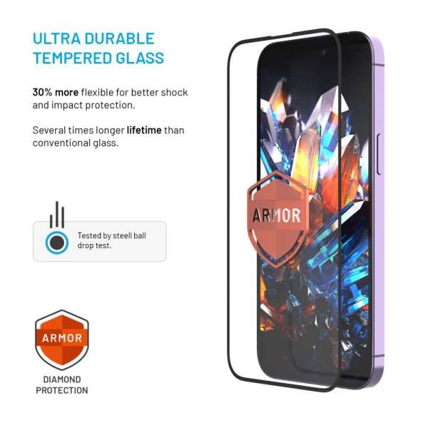 FIXED Ultra strapabíró edzett üvegfólia porálló applikátorral és AR réteggel Samsung Galaxy S25 Ultra készülékhez fekete