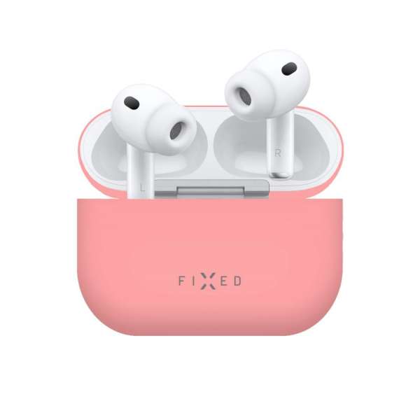 FIXED Ultravékony szilikon tok Apple Airpods Pro 3-hoz, rózsaszín
