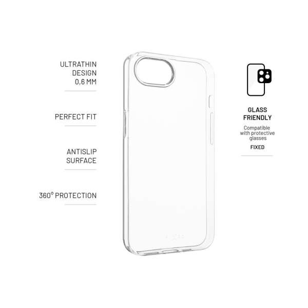 FIXED ultravékony TPU telefontok Apple iPhone 16e telefonhoz, átlátszó