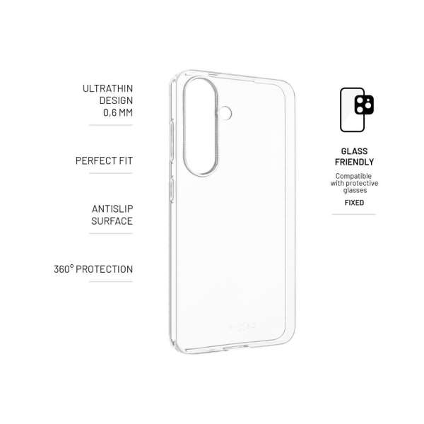 FIXED Ultravékony TPU telefontok Samsung Galaxy S25, átlátszó