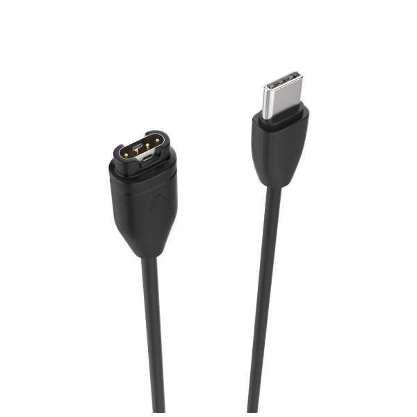 FIXED USB-C töltőkábel Garmin Fenix 5/6/7/7X, Epix, Venu 2/3, Vívoactive 3/4/5 okosórákhoz, fekete