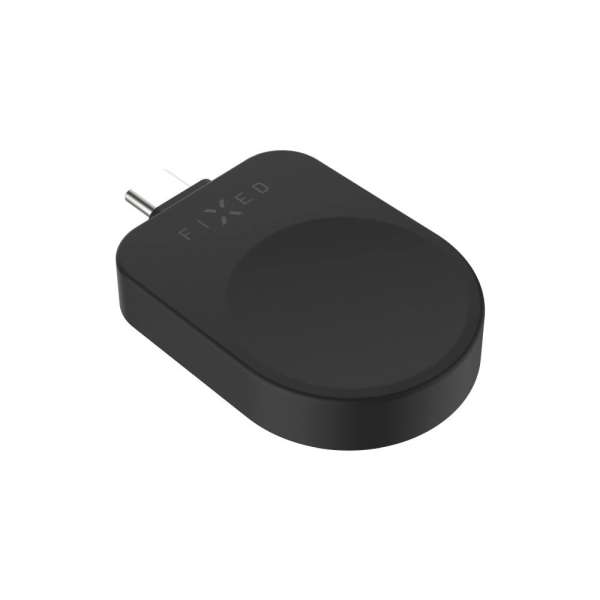 FIXED USB-C töltőadapter Samsung Galaxy Watchhoz, Powerstation Uni készülékkel kompatibilis, fekete