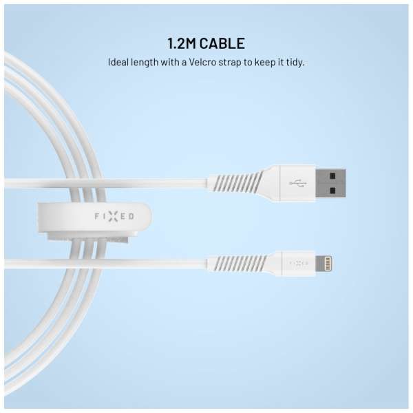 FIXED USB2.0 USB/Lightning kábel, 1,2m, fehér