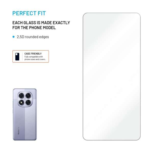 FIXED Üvegfólia 2,5D képernyővédő Xiaomi Redmi Note 14 5G/POCO M7 Pro 5G telefonhoz, átlátszó