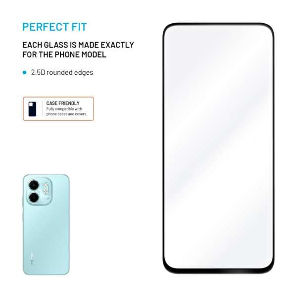 FIXED Üvegfólia Képernyővédő Full-Cover Infinix Smart 9/Hot 50i, fekete