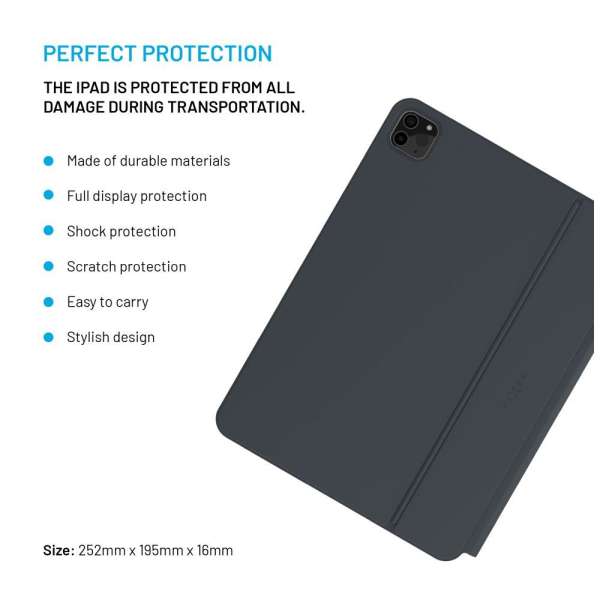 FIXED védő tok vezeték nélküli billentyűzettel  Apple iPad Pro 11" and iPad Air 10,9" CZ, fekete