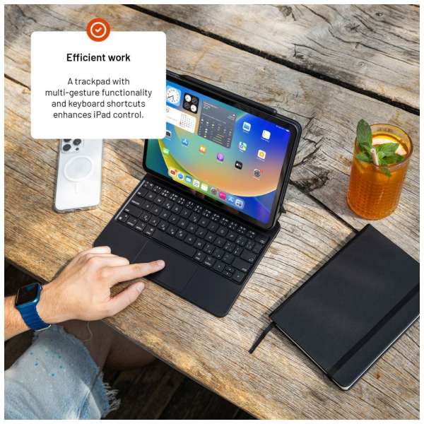 FIXED védő tok vezeték nélküli billentyűzettel Apple iPad Pro 11" and iPad Air 10,9" EN, fekete