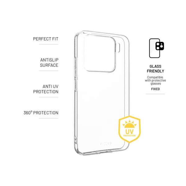 FIXED Vékony TPU AntiUV tok Xiaomi 15 telefonhoz, átlátszó