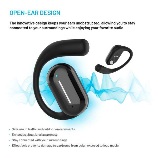 FIXED vezeték nélküli headset, fekete