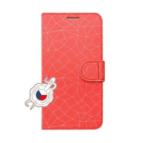 FIXED Wallet oldalranyíló telefontok FIT Apple iPhone 11 Pro Max, Piros Mesh theme, Mobiltelefon Kiegészítő