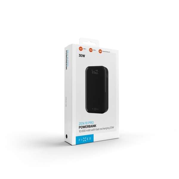 FIXED Zen 10 Pro 10 000 mAh Powerbank, fekete