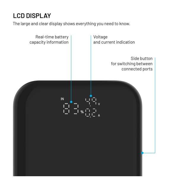 FIXED Zen 10 Pro 10 000 mAh Powerbank, fekete