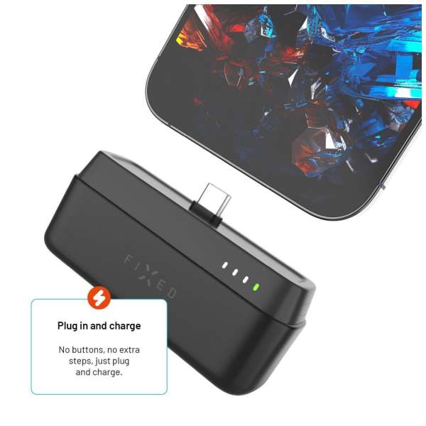 FIXED Zen 5 Plug-in PD 20W 5000mAh PowerBank fekete