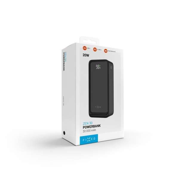 FIXED Zen2 30, 30 000 mAh PowerBank, fekete