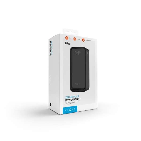 FIXED Zen2 30, 30 000 mAh PowerBank, fekete