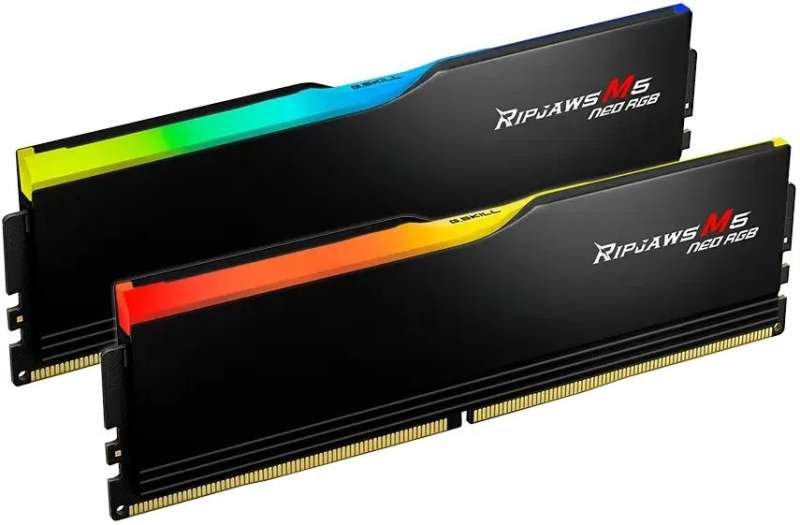G.SKILL 32GB DDR5 6000MHz Kit(2x16GB) Ripjaws M5 Neo RGB Black