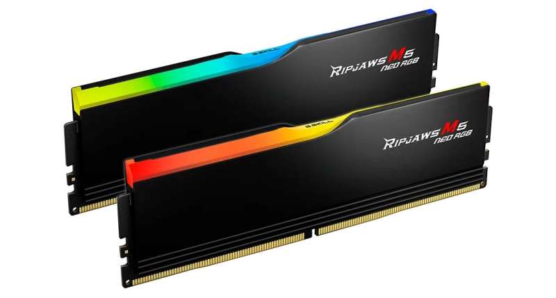 G.SKILL 64GB DDR5 6000MHz Kit(2x32GB) Ripjaws M5 Neo RGB Black