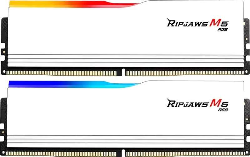G.SKILL 64GB DDR5 6000MHz Kit(2x32GB) Ripjaws M5 RGB White