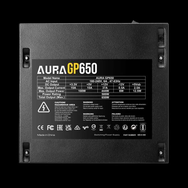 Gamdias 650W 80+ White Aura GP650