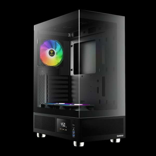 Gamdias Atlas E1 ARGB Tempered Glass Black