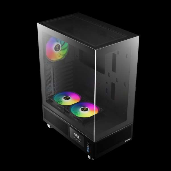 Gamdias Atlas E1 ARGB Tempered Glass Black