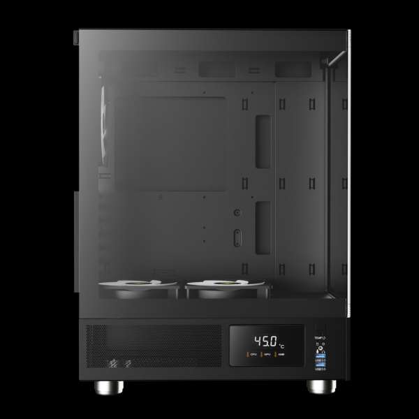 Gamdias Atlas E1 ARGB Tempered Glass Black