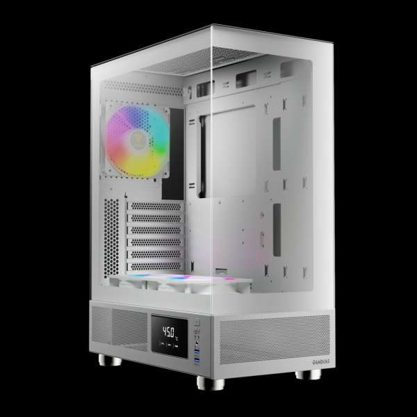 Gamdias Atlas E1 ARGB Tempered Glass White