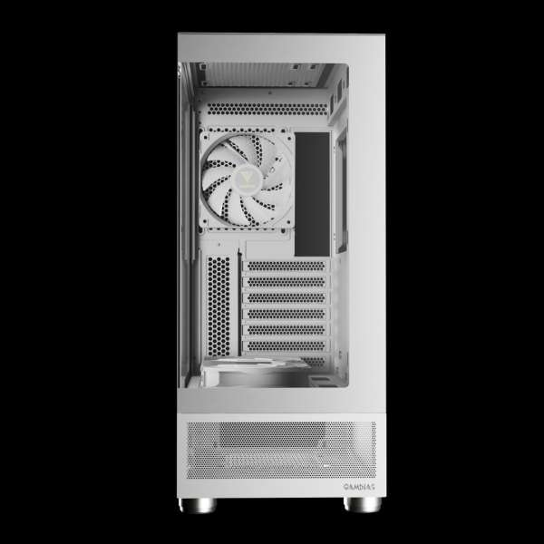 Gamdias Atlas E1 ARGB Tempered Glass White
