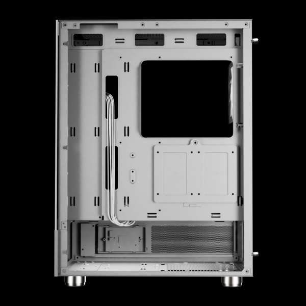 Gamdias Atlas E1 ARGB Tempered Glass White