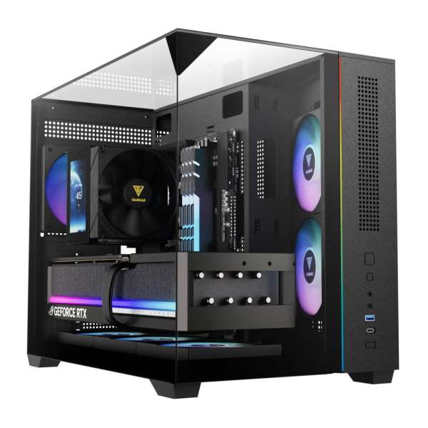 Gamdias Atlas M3M Tempered Glass Black