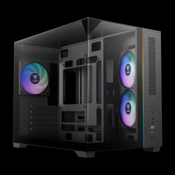 Gamdias Atlas M3M Tempered Glass Black