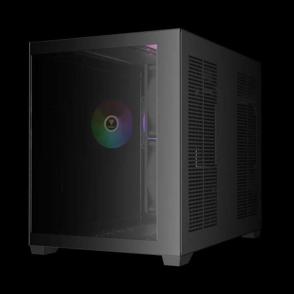 Gamdias Aura GC10M V2 ARGB Tempered Glass Black