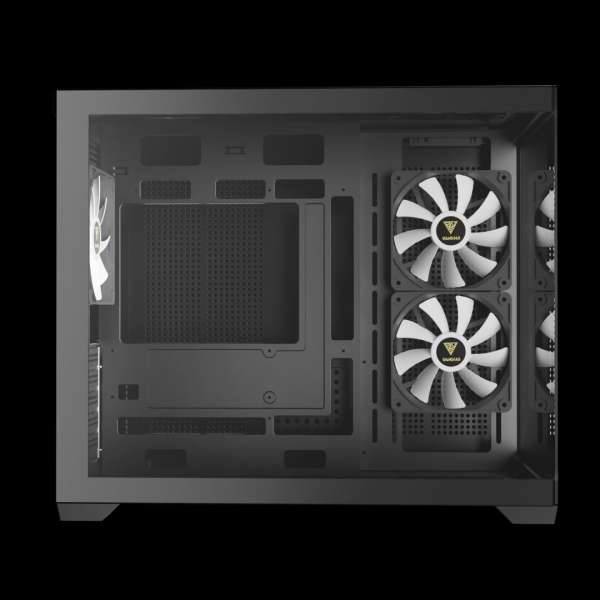 Gamdias Aura GC10M V2 ARGB Tempered Glass Black
