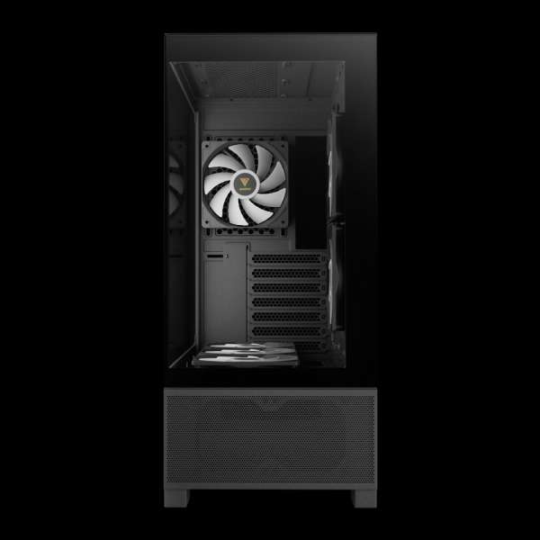 Gamdias Aura GC12 ARGB Tempered Glass Black